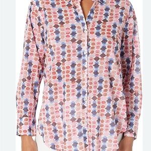 NIC+ZOE Multicolor Geometric Button Down Shirt